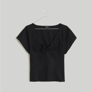 Madewell Twist-Front Seamed Top